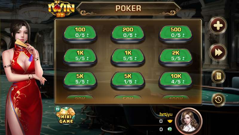 Game poker đổi thưởng IWIN thưởng lớn